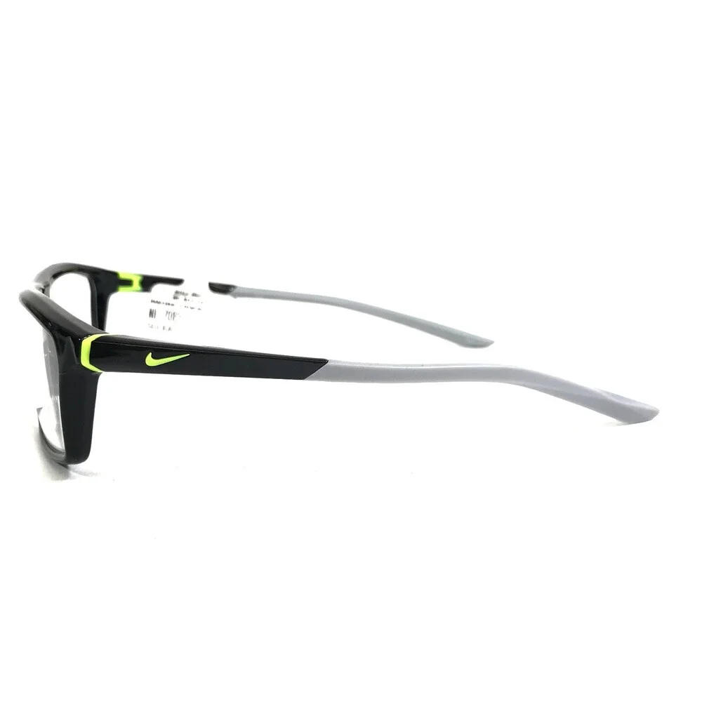 Nike Eyeglasses Frames 7083 UF 001 Black Gray Rectangle Full Rim 56-13-140
